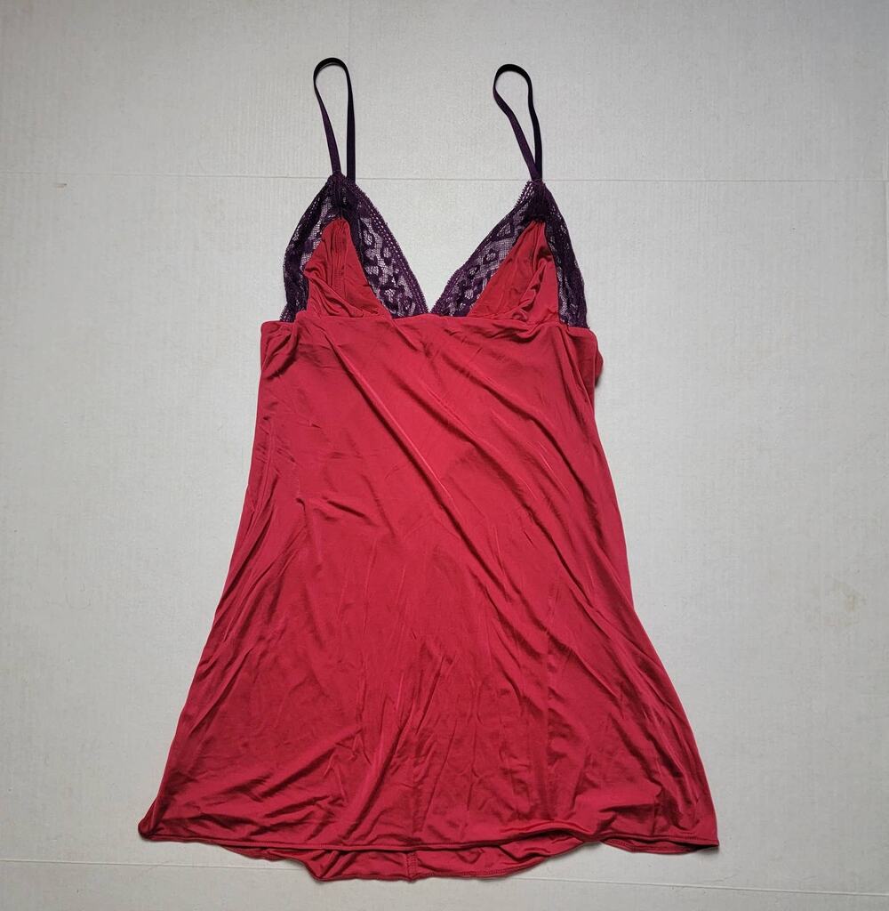 Victoria's Secret Red Lingerie Chemise Sleepwear Slip SZ Small